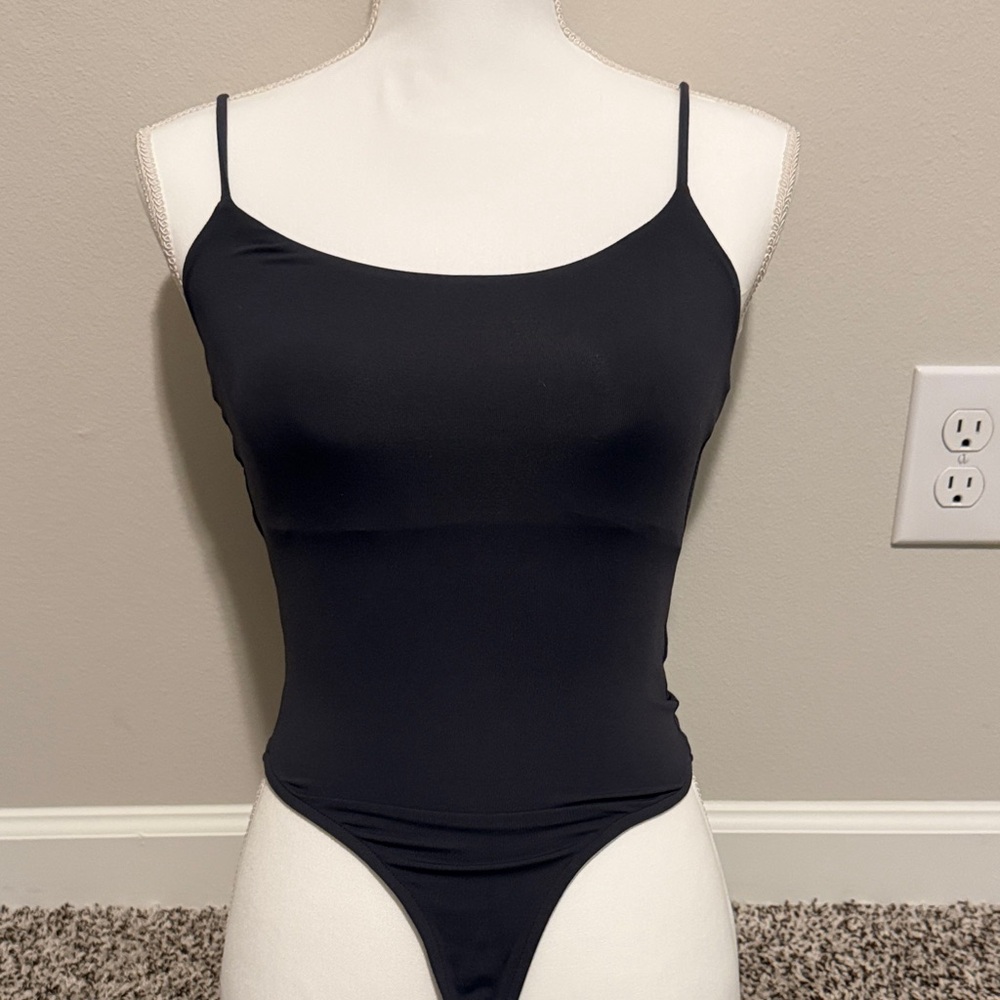 Zara Blackish Grey Bodysuit with Spaghetti Straps